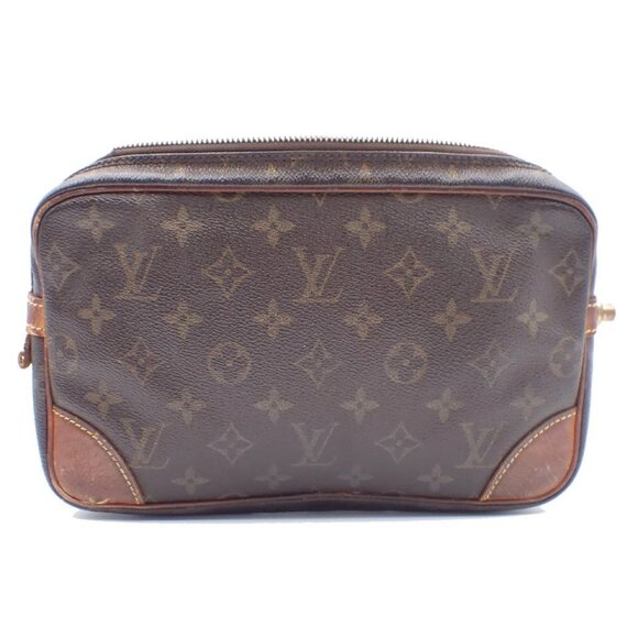 LOUIS VUITTON Marly Dragonne GM Clutch Hand Bag Monogram Brown M51825 08EF458 - Picture 3 of 16